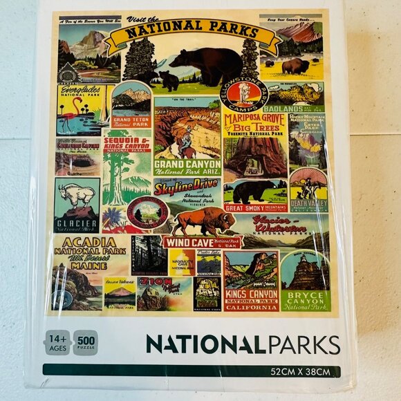 National Parks 500-Piece Puzzle Colorful Travel Posters Design 52cm X 38cm - Picture 3 of 6